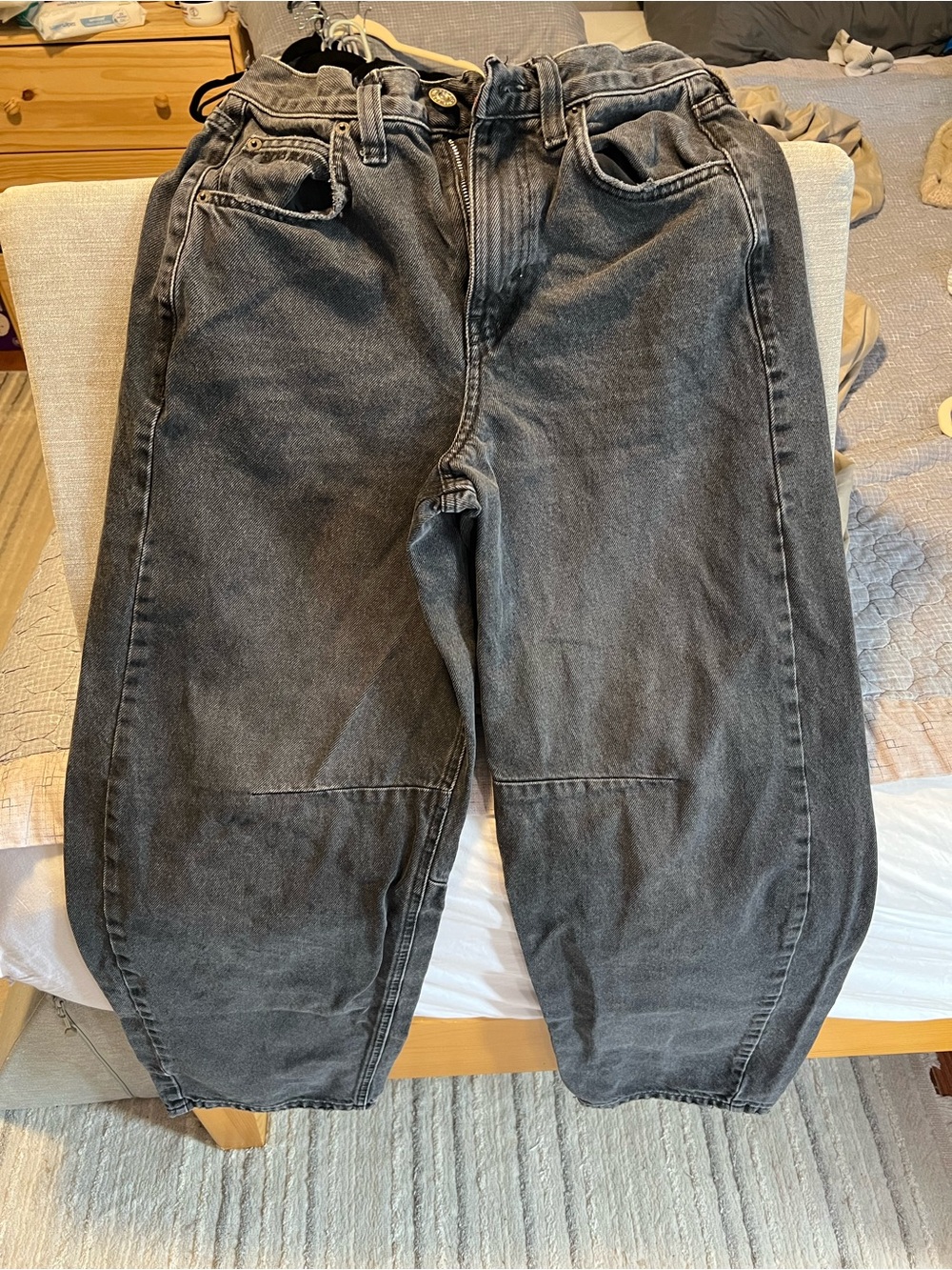 BDG Washed Black Wide Leg Jeans - Picture 3 of 6